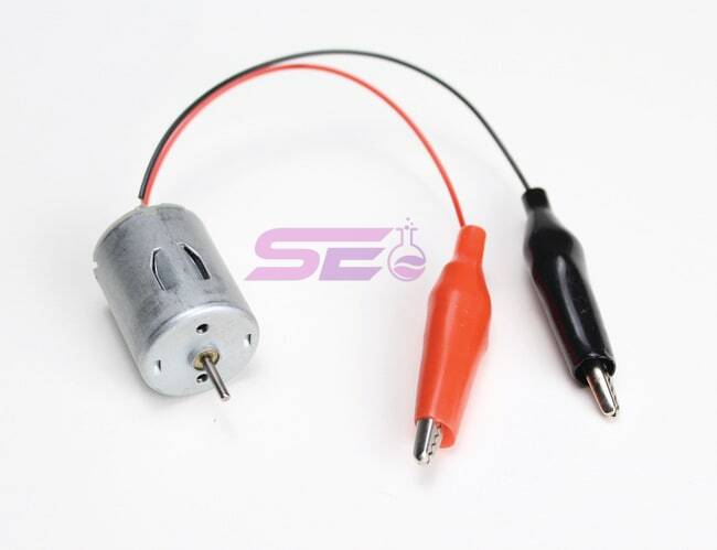 Miniature DC Motor, with Alligator Leads